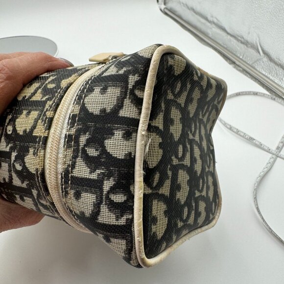 Christian Dior-Authentic- Vanity Trotter Canvas Cosmetic Pouch Black - Picture 8 of 13